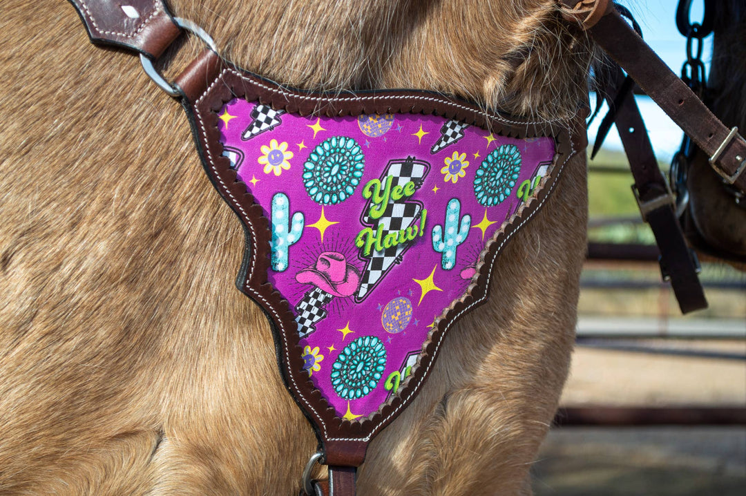Neon Yeehaw Headstall and Breast Collar Set