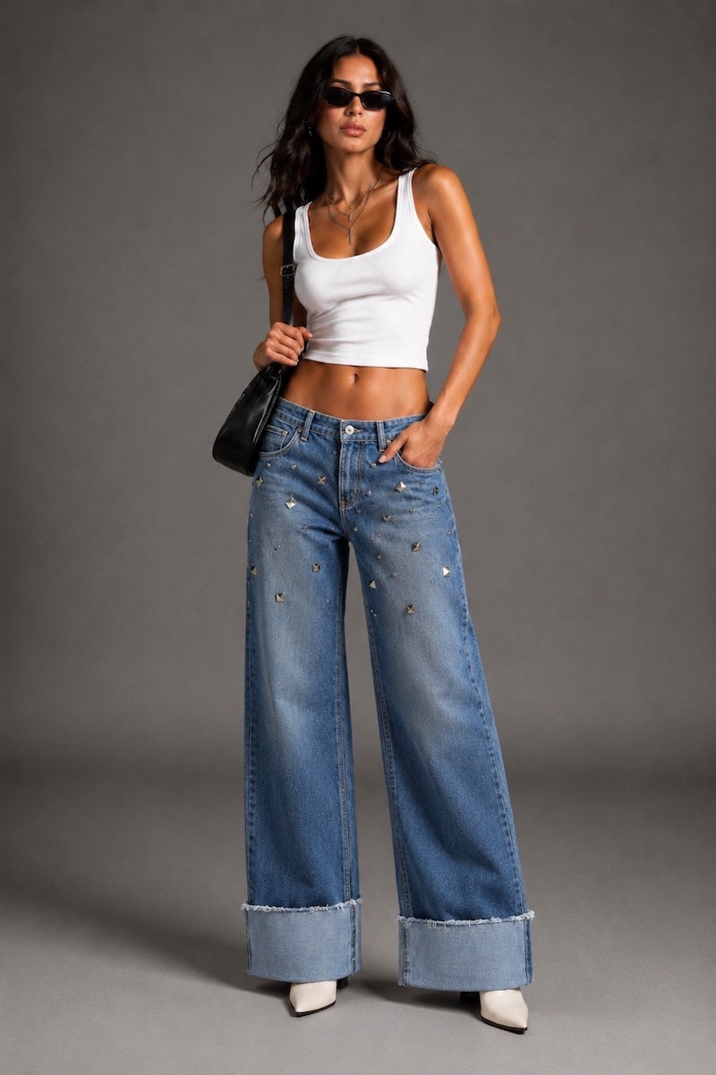 Silver Static Low Rise Jean- Medium Wash GJG DENIM