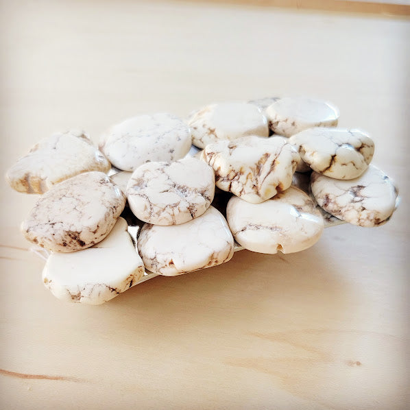 White Turquoise Slab Belt Buckle-Large The Jewelry Junkie