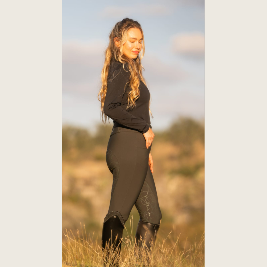 Sage Bridle Chain Silicone Grip Breeches