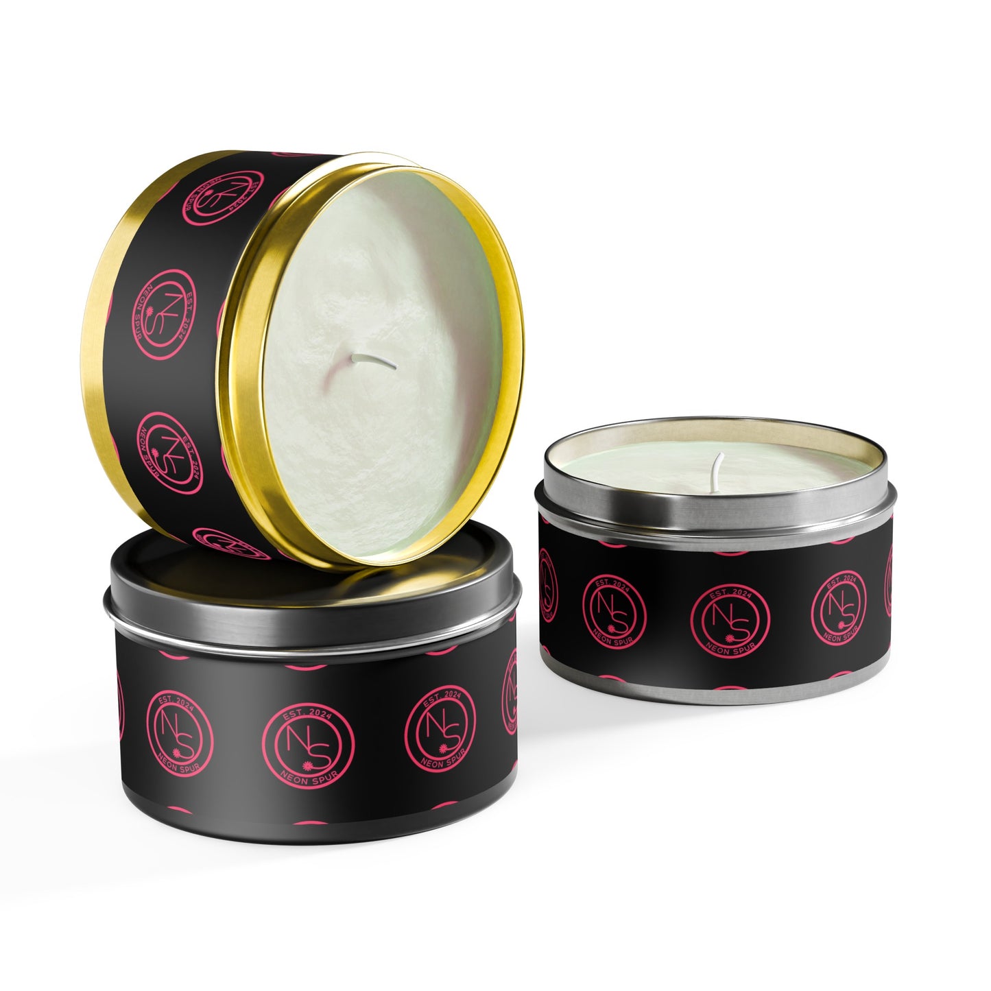 Neon Spur Aromatherapy Tin Candles