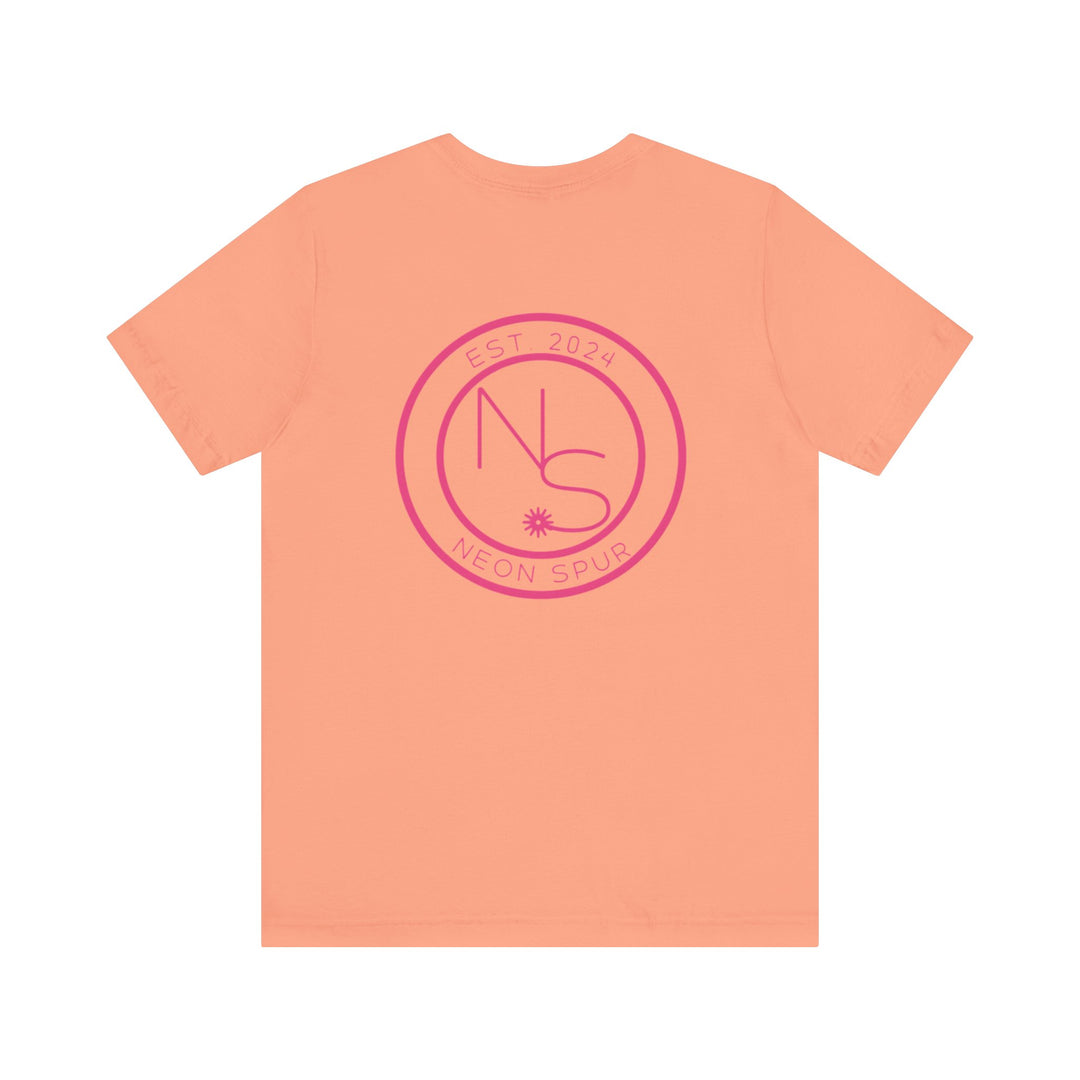Neon Spur Unisex Jersey Short Sleeve Tee - Logo On Back