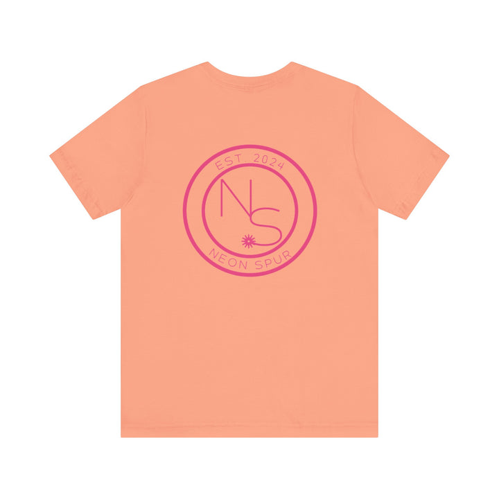 Neon Spur Unisex Jersey Short Sleeve Tee - Logo On Back