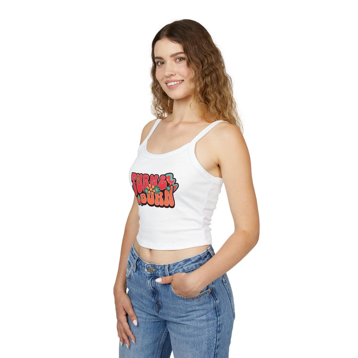 Retro 'Turn & Burn' Women's Spaghetti Strap Tank Top