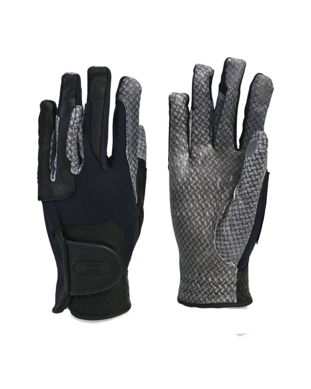Oil-Tac Copper Tech™️ Leather Premium Riding Glove in Black CorrectConnect