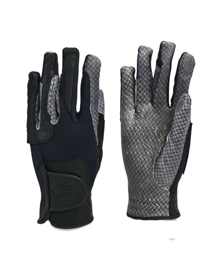 Oil-Tac Copper Tech™️ Leather Premium Riding Glove in Black CorrectConnect