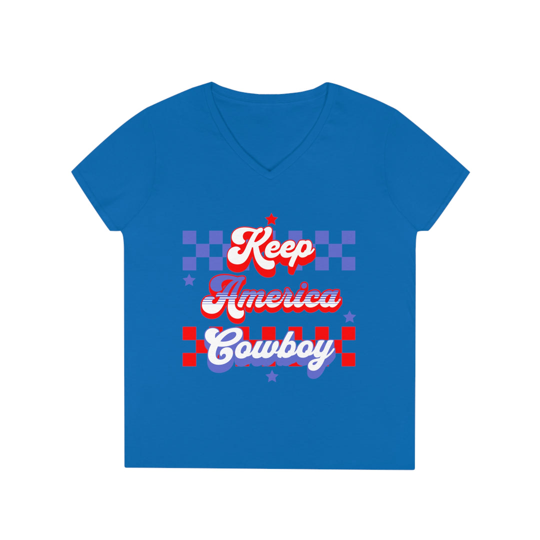 Keep America Cowboy V-Neck T-Shirt