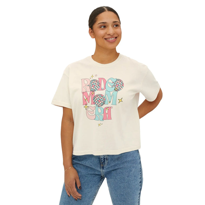 Rodeo Mom Era Women's Boxy Tee Neon Spur