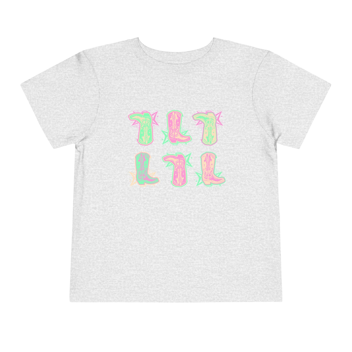 Pastel Boot Scootin Toddler Short Sleeve Tee