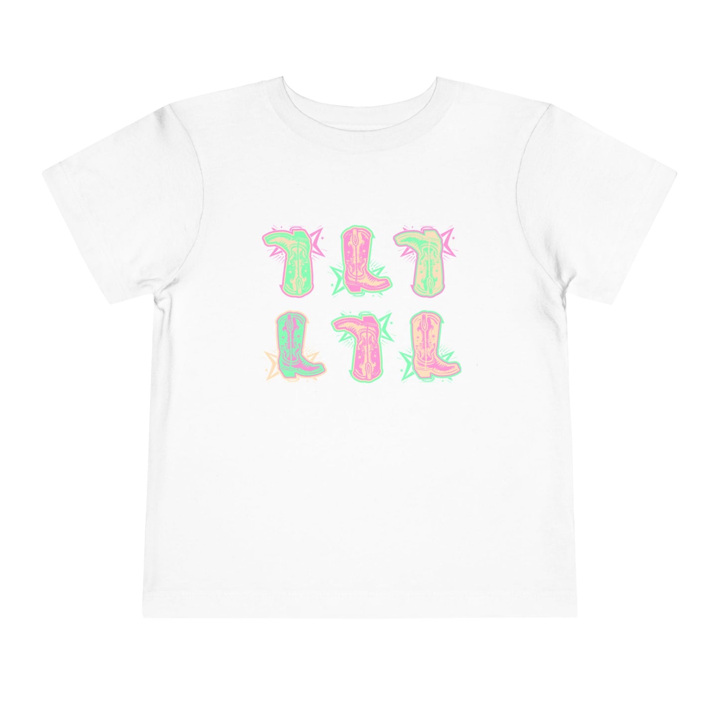 Pastel Boot Scootin Toddler Short Sleeve Tee