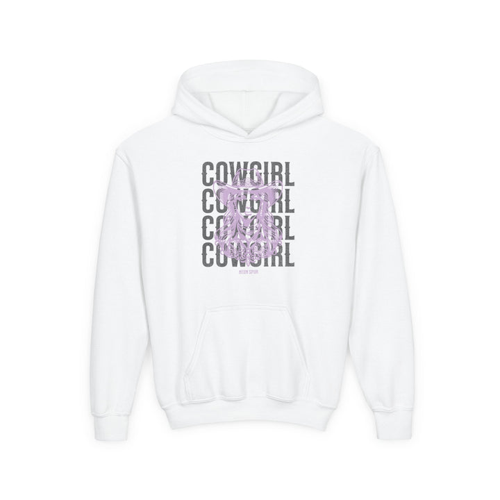 Girls Lavender Cowgirl Hooded Sweatshirt Neon Spur POD