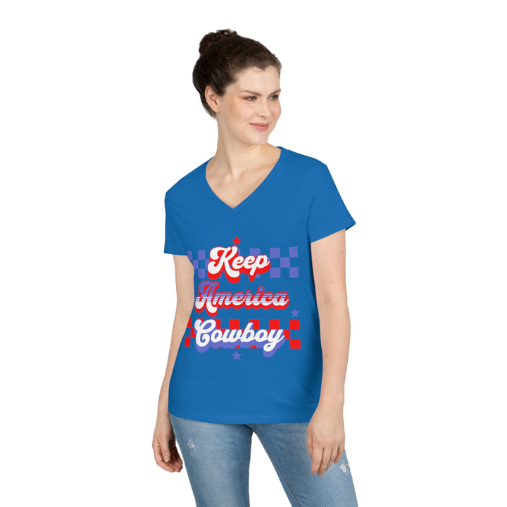 Keep America Cowboy V-Neck T-Shirt