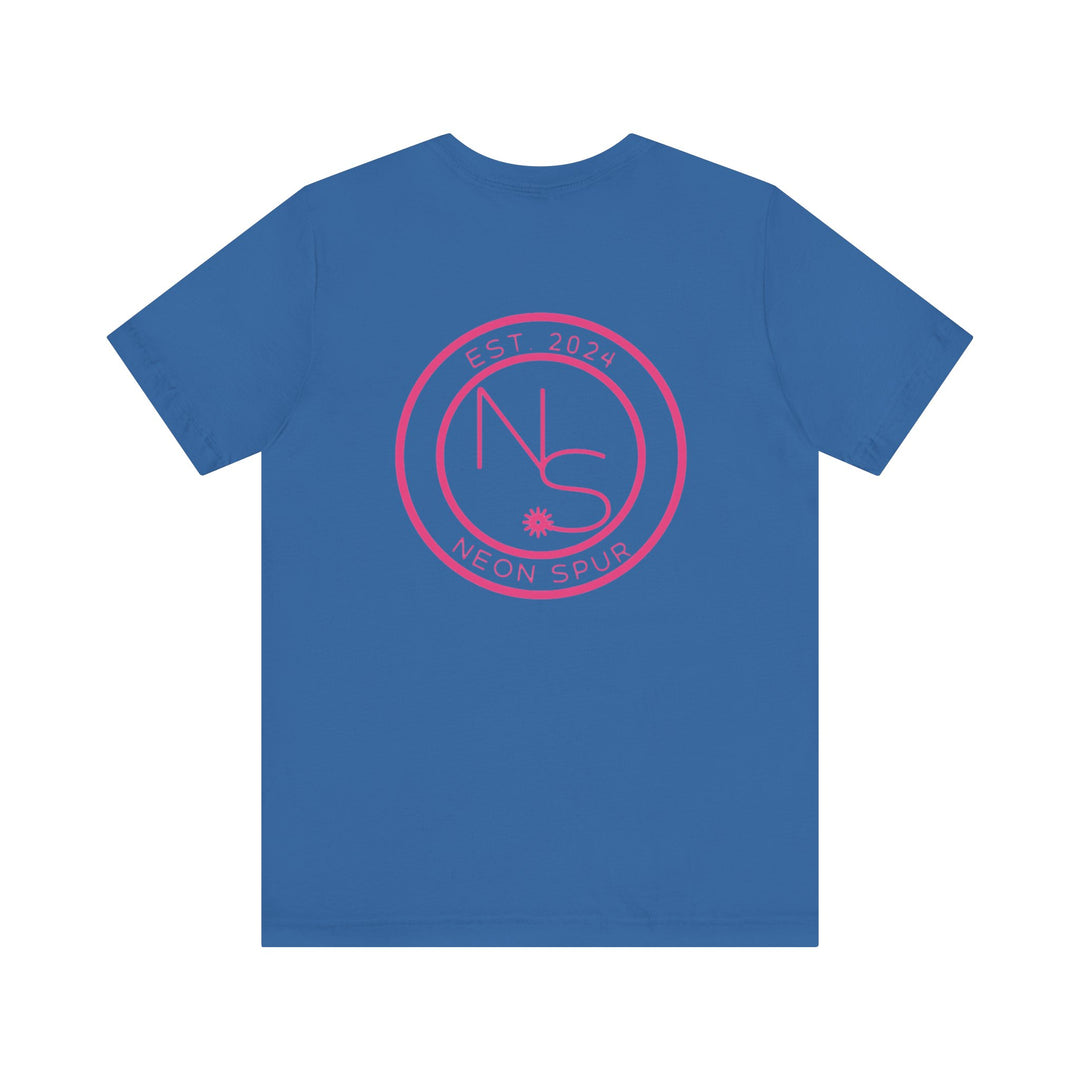 Neon Spur Unisex Jersey Short Sleeve Tee - Logo On Back