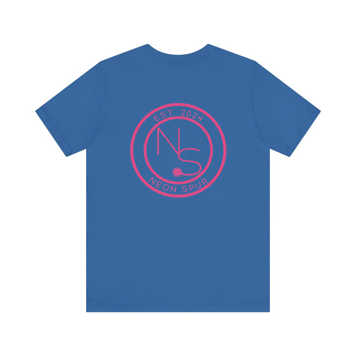 Neon Spur Unisex Jersey Short Sleeve Tee - Logo On Back