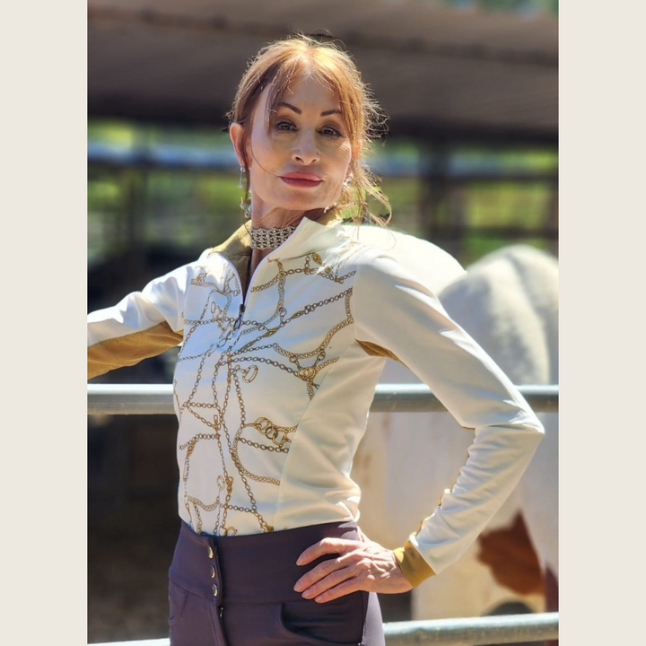White Bridle Chain Sun Shirt
