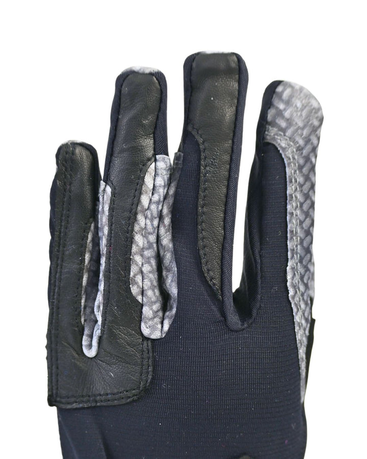 Oil-Tac Copper Tech™️ Leather Premium Riding Glove in Black CorrectConnect