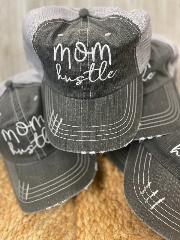 Mom Hustle Embroidered Trucker Hat