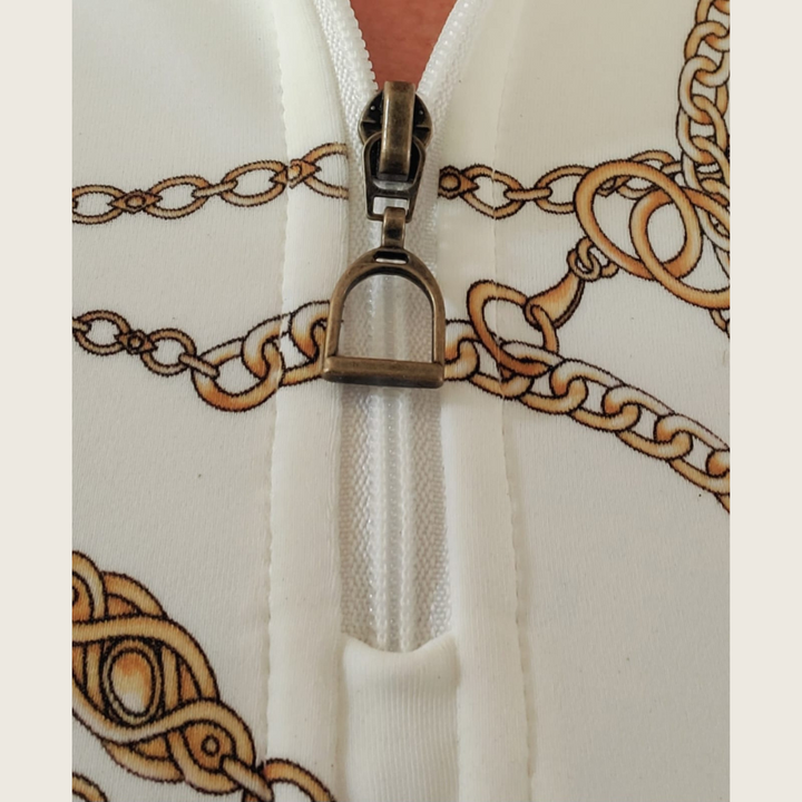 White Bridle Chain Sun Shirt