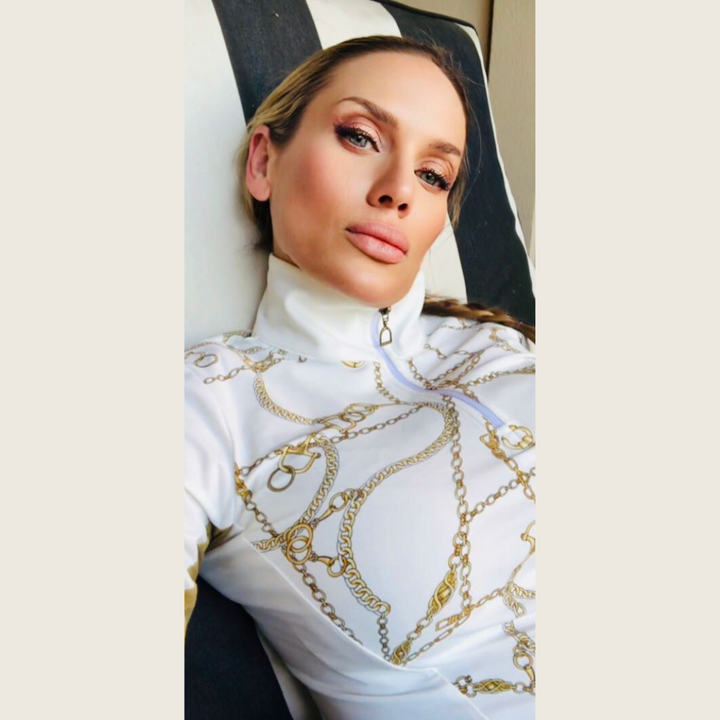 White Bridle Chain Sun Shirt