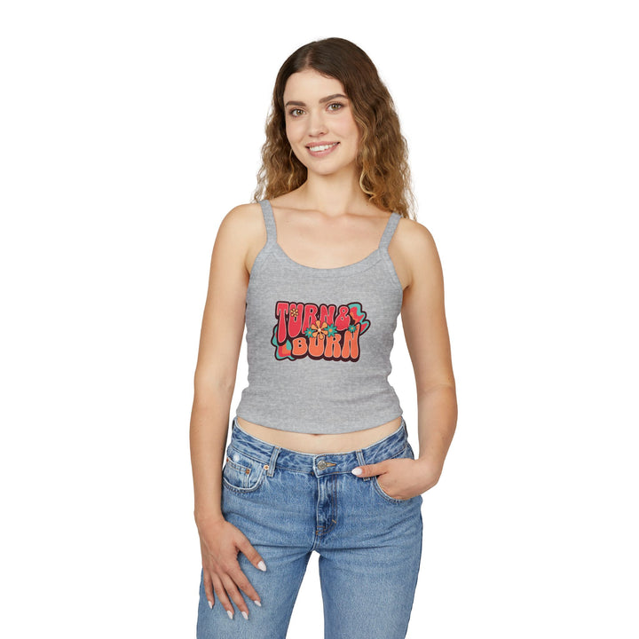 Retro 'Turn & Burn' Women's Spaghetti Strap Tank Top