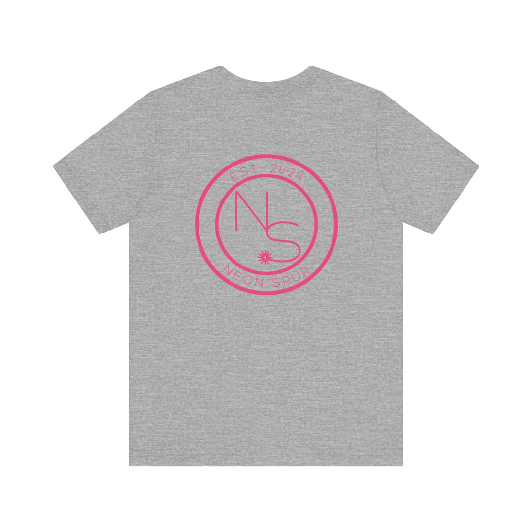 Neon Spur Unisex Jersey Short Sleeve Tee - Logo On Back