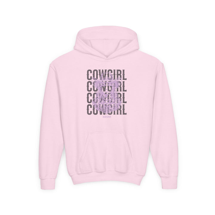 Girls Lavender Cowgirl Hooded Sweatshirt Neon Spur POD