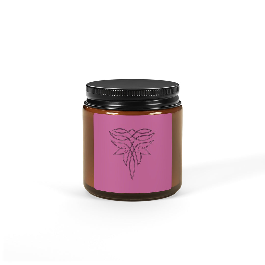 Scented Soy Candle -Boot Stitch (Multi-Size, Amber Jar)