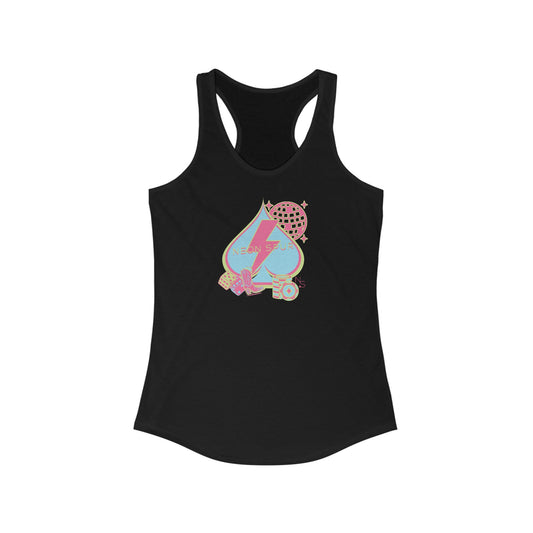 Spades And Disco Spurs Racerback Tank