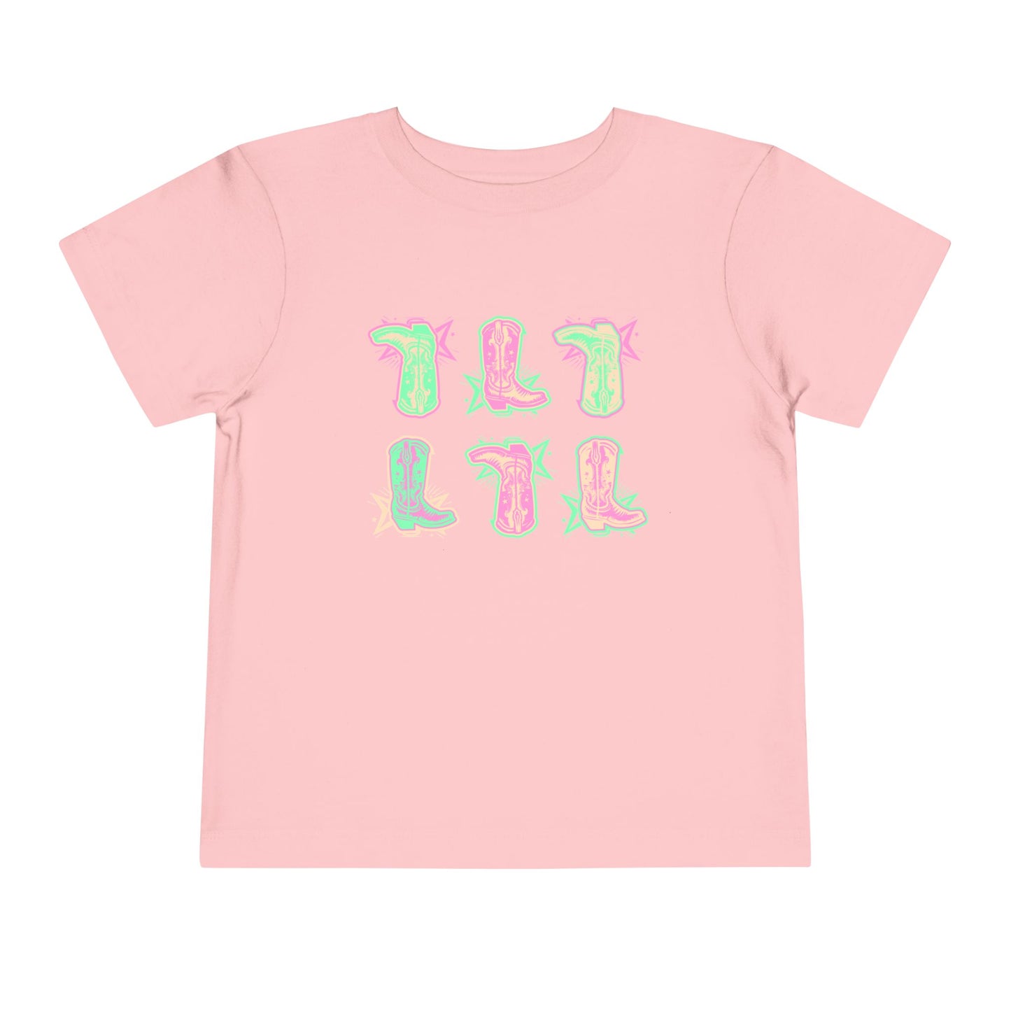 Pastel Boot Scootin Toddler Short Sleeve Tee