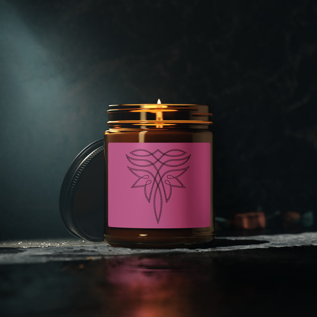 Scented Soy Candle -Boot Stitch (Multi-Size, Amber Jar)