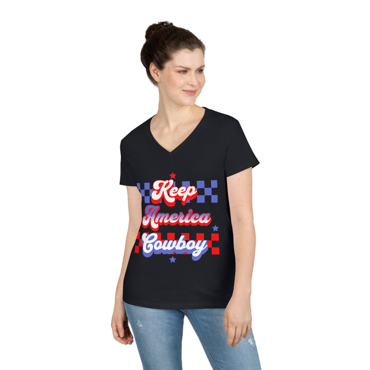 Keep America Cowboy V-Neck T-Shirt