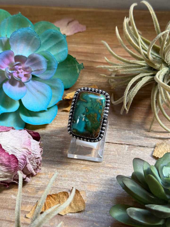 MJ Ring Rectangle Turquoise Ring