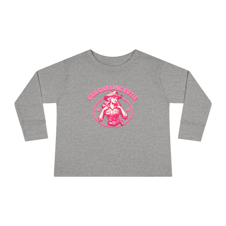 Can Chasing Cutie Toddler Long Sleeve Graphic Tee