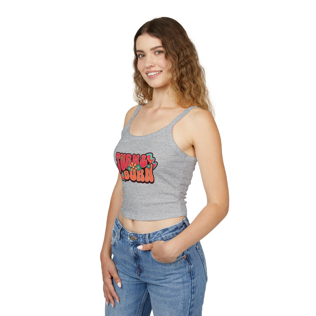 Retro 'Turn & Burn' Women's Spaghetti Strap Tank Top