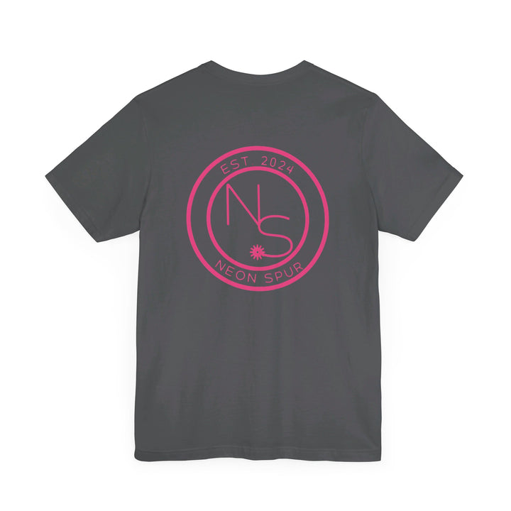 Neon Spur Unisex Jersey Short Sleeve Tee - Logo On Back