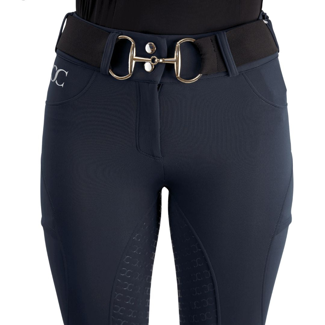 Correct Connect Navy Blue Mid-Weight Winter Full Seat Breeches