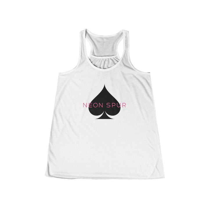 Neon Spur Pink Spade Logo Flowy Racerback Tank