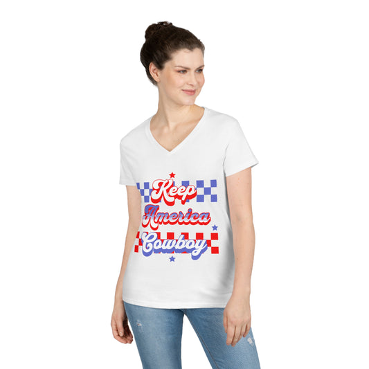 Keep America Cowboy V-Neck T-Shirt