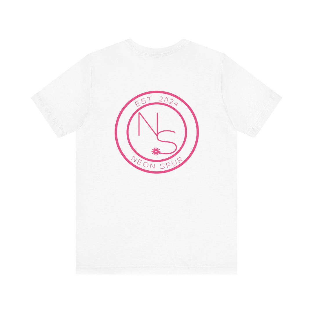 Neon Spur Unisex Jersey Short Sleeve Tee - Logo On Back