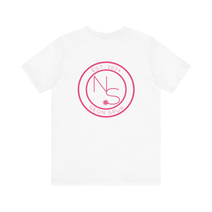 Neon Spur Unisex Jersey Short Sleeve Tee - Logo On Back