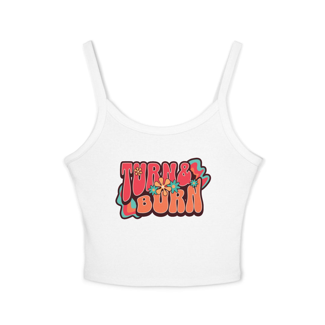 Retro 'Turn & Burn' Women's Spaghetti Strap Tank Top