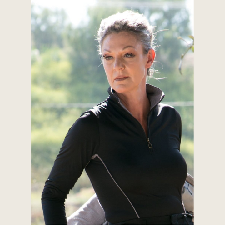 Midnight Rose Black and Silver Sun Shirt