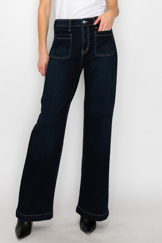 Modern High Rise Wide Leg Jean