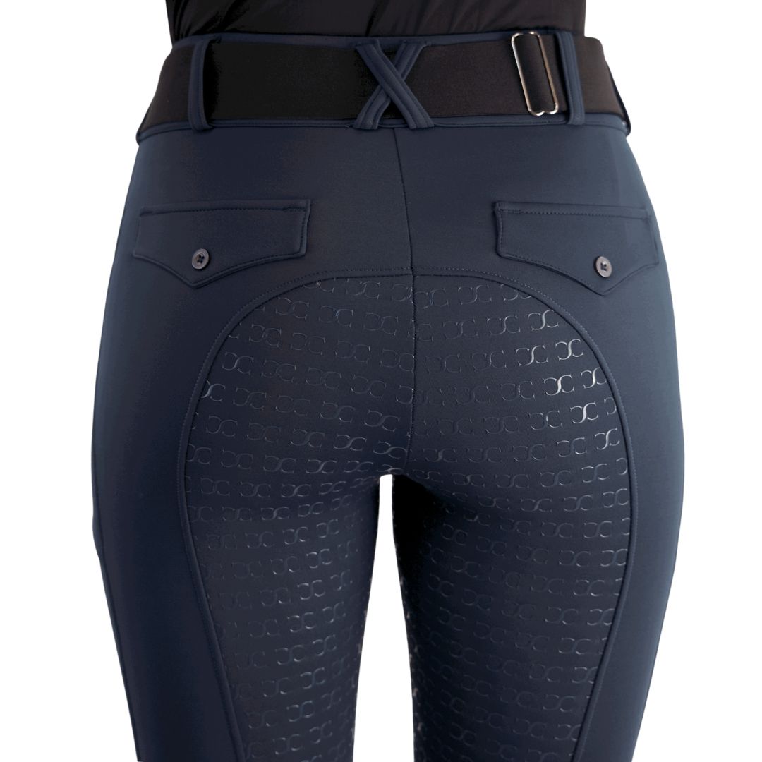 Correct Connect Navy Blue Mid-Weight Winter Full Seat Breeches