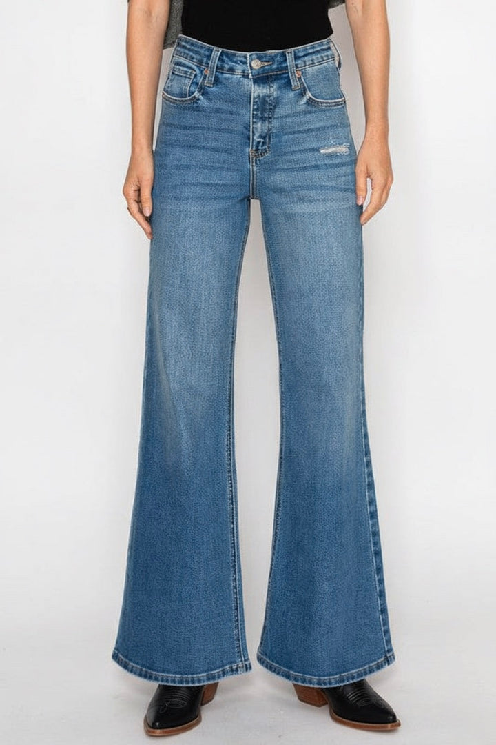 Artemis Vintage Tummy Control Relaxed High Rise Palazzo Flare Jean