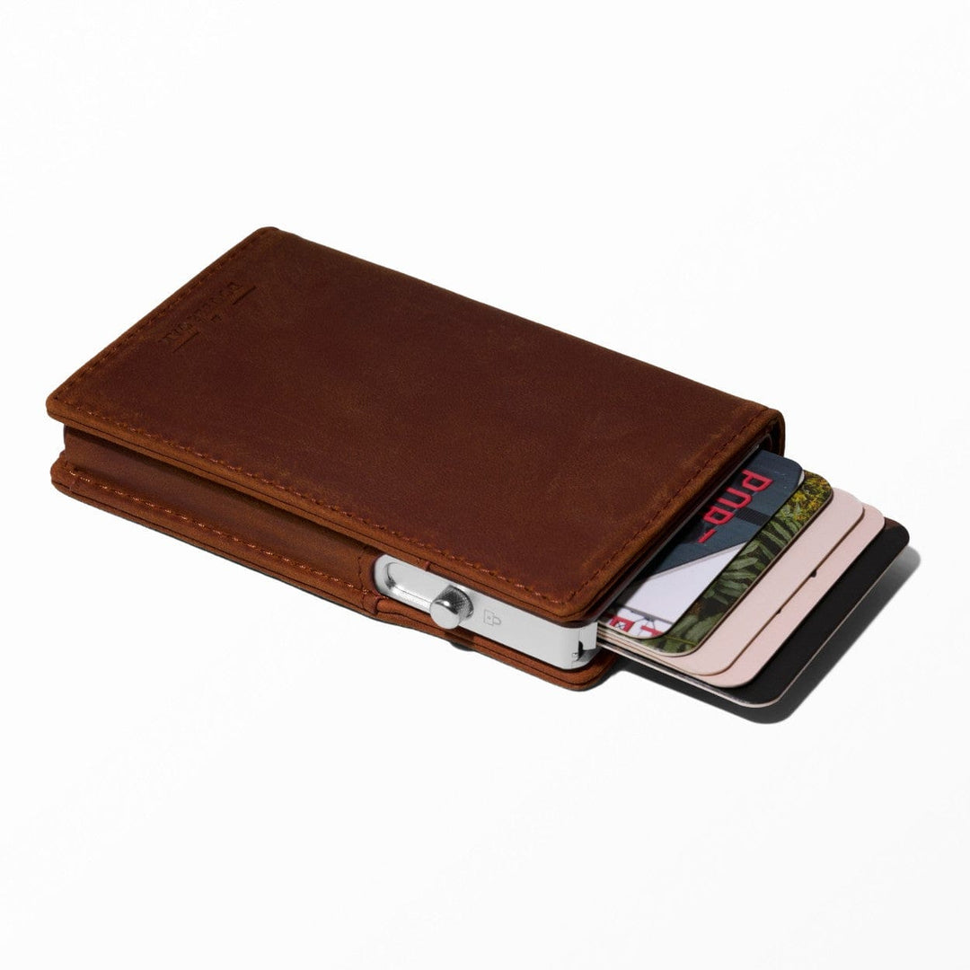 Leather Pop-Up Bifold Wallet -14 Color Choices Double Oak Essentials