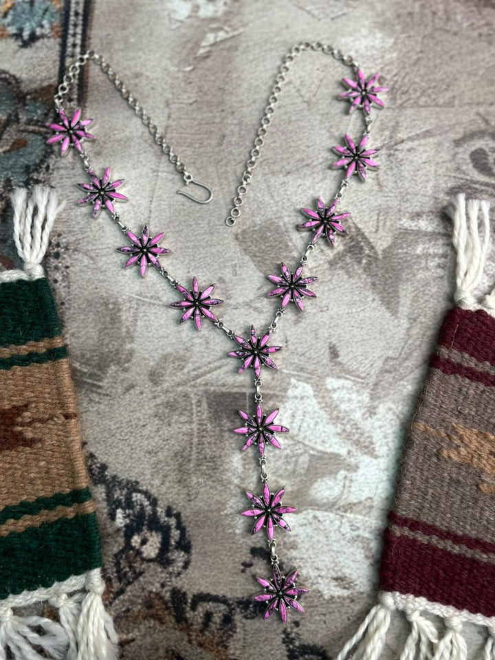 Handmade Sterling Silver Cherry Blossom Star Necklace
