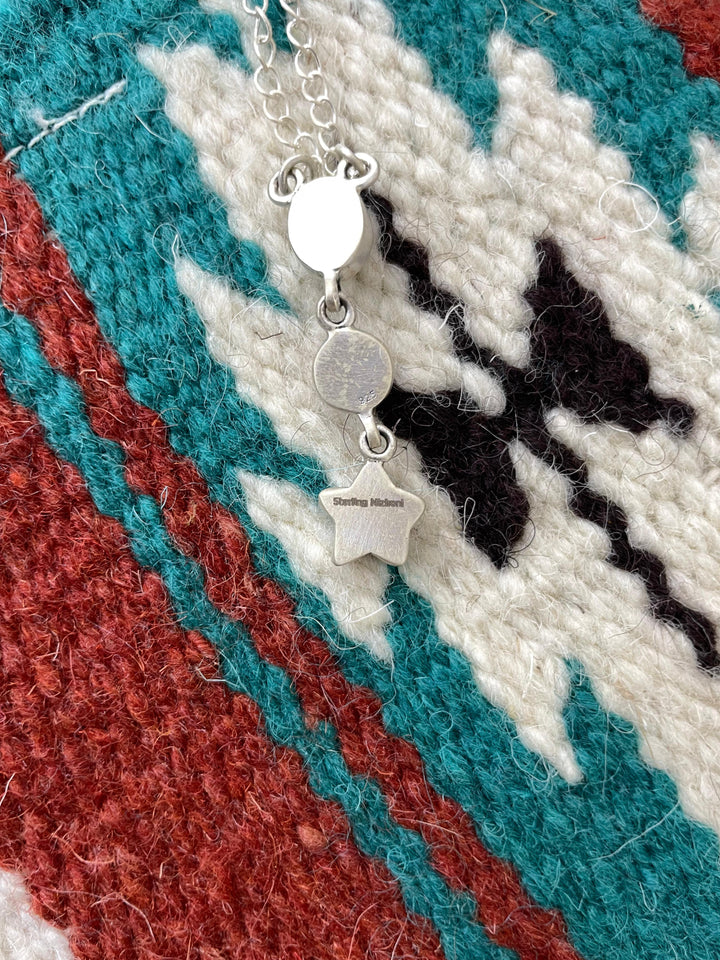 Handmade Sterling Silver Cotton Candy Necklace Signed Nizhoni