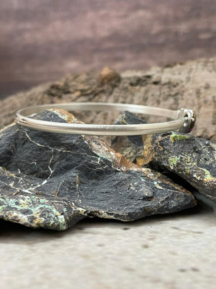 "Heart Collection" Handmade Sterling Silver Cotton Candy TurquoiseBracelet