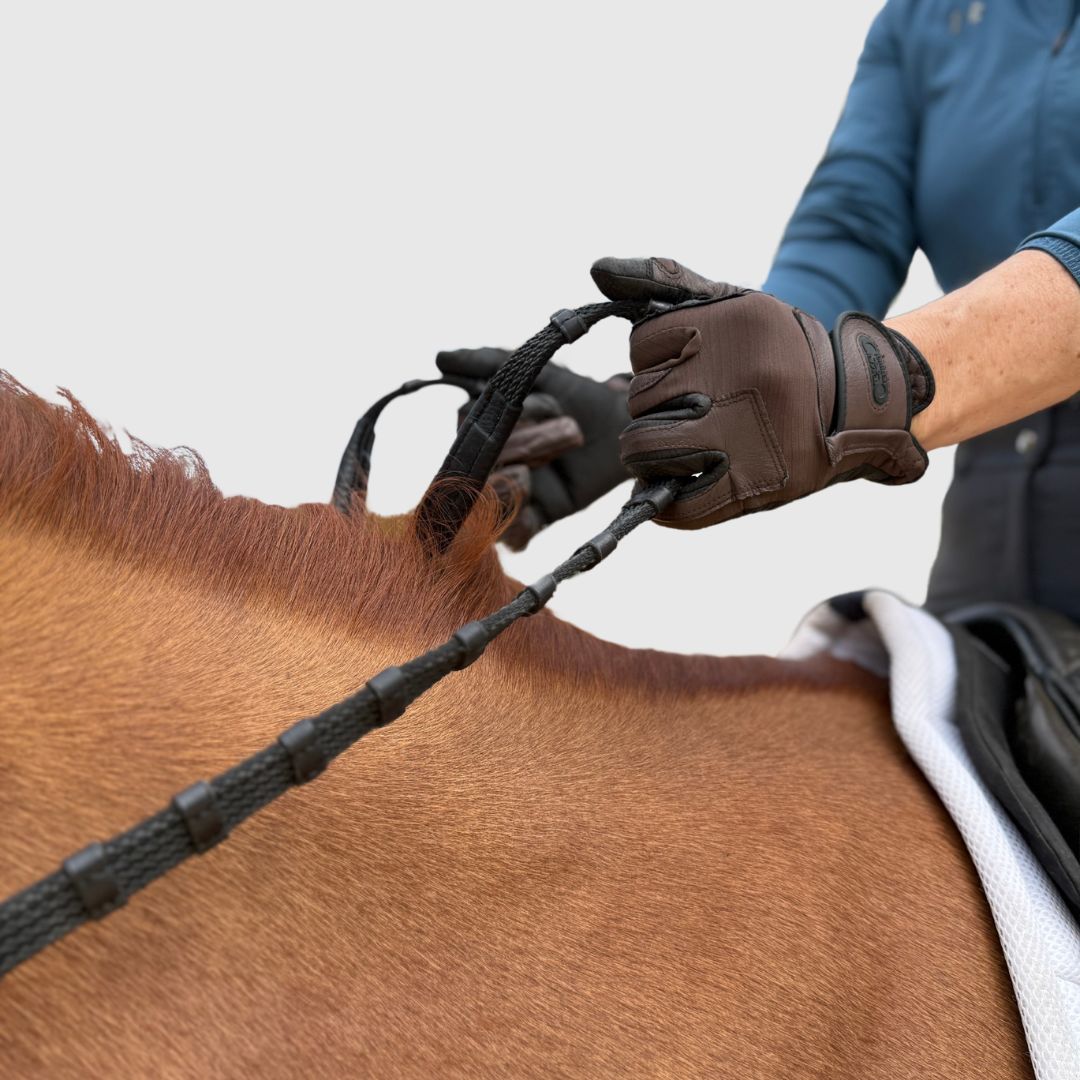 Sure Grip Rubber Rein with 1" Hand Stop CorrectConnect